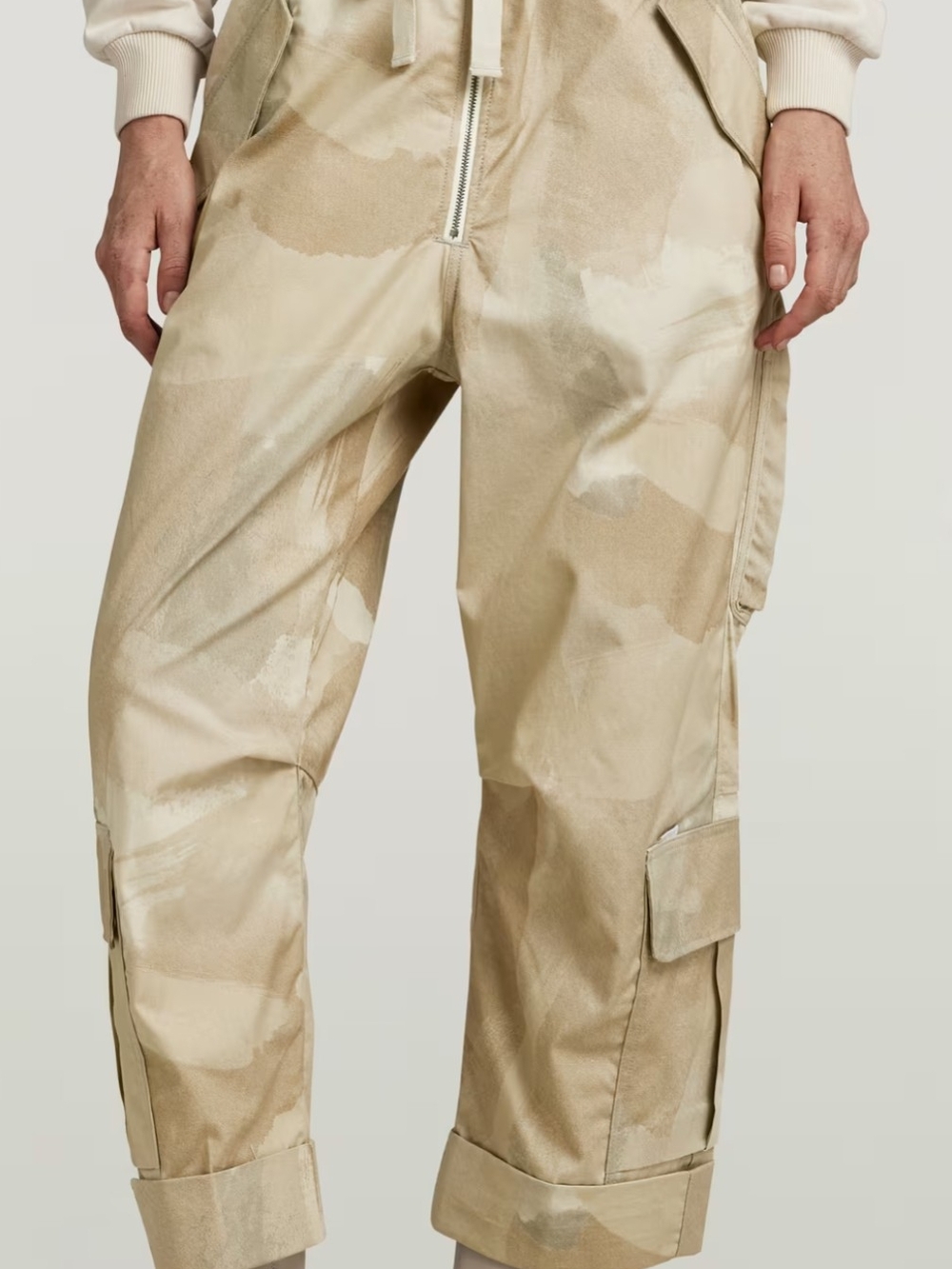 G-Star Beige Camo Cargo Pants Size 28